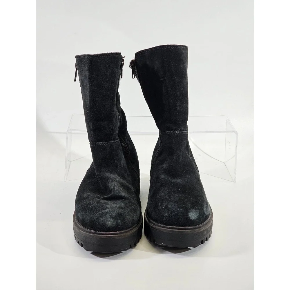 Cougar Black Suede Waterproof Primaloft Insulated Winter Boots Bootie Womens 8.5